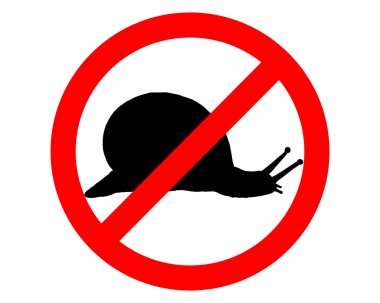 Prohibition sign for slugs clipart