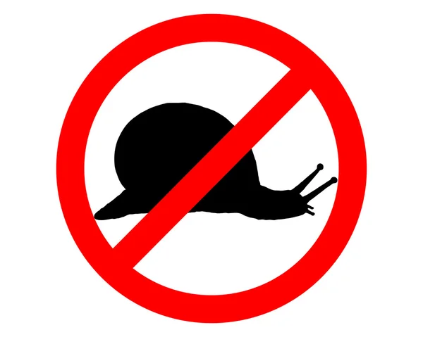 蛞蝓的禁止标志 — 图库照片