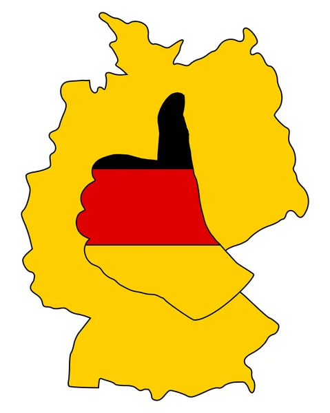 Γερμανική χέρι σήμα — Φωτογραφία Αρχείου