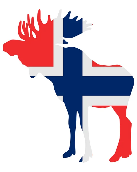 Mosse en bandera de norway — Foto de Stock