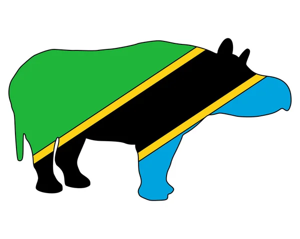 Tanzania hippo — Stockfoto