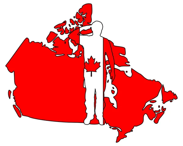 Канадский салют — стоковое фото