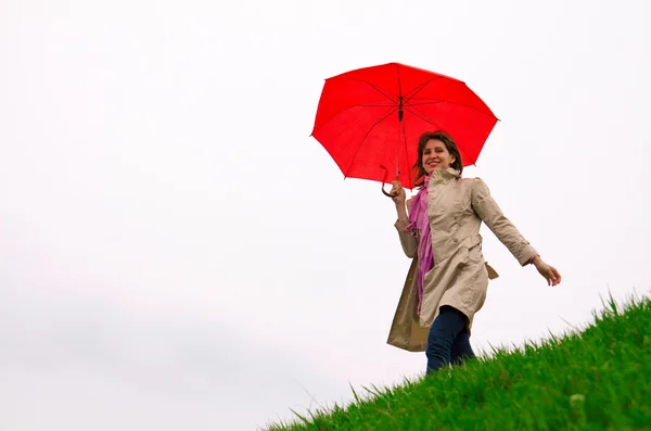 Wanita dengan payung — Stok Foto