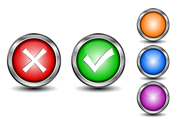 Buttons Of Validation Icons — Stock Vector © HS-Photos #5105769