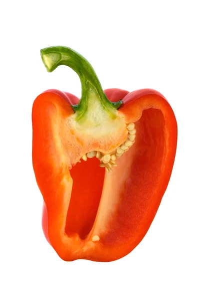 Cut red bell pepper — Stock Photo, Image