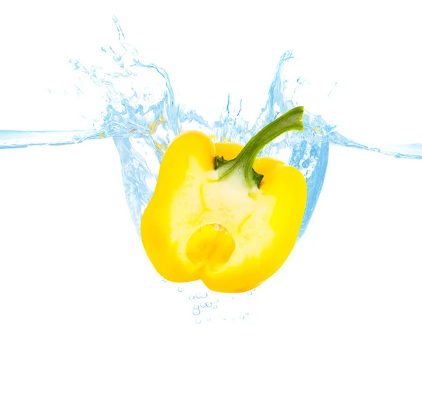 Bell pepper in the water — Stock Photo, Image