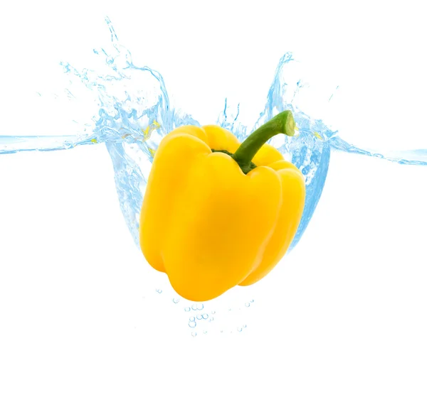 Bell pepper in the water — Stock Photo, Image