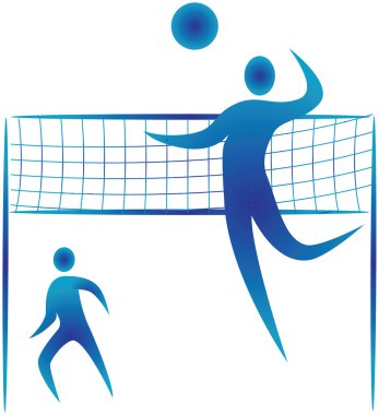 Volley ball game clipart