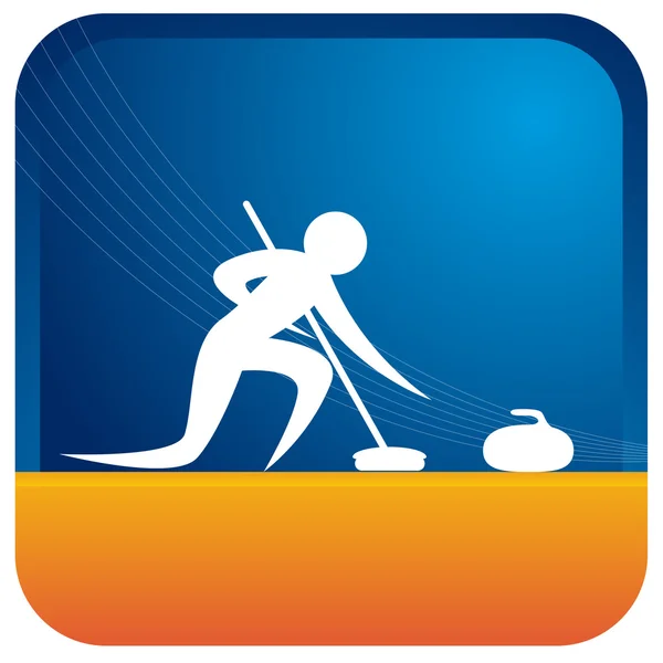 Curling, sporty zimowe — Wektor stockowy