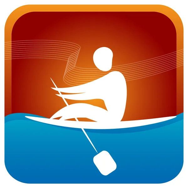 Ilustración de rafting — Vetor de Stock