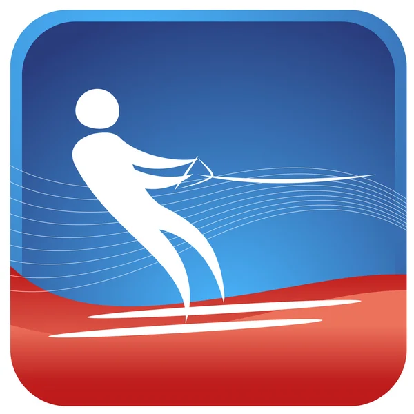 Water surfing — Stock Vector