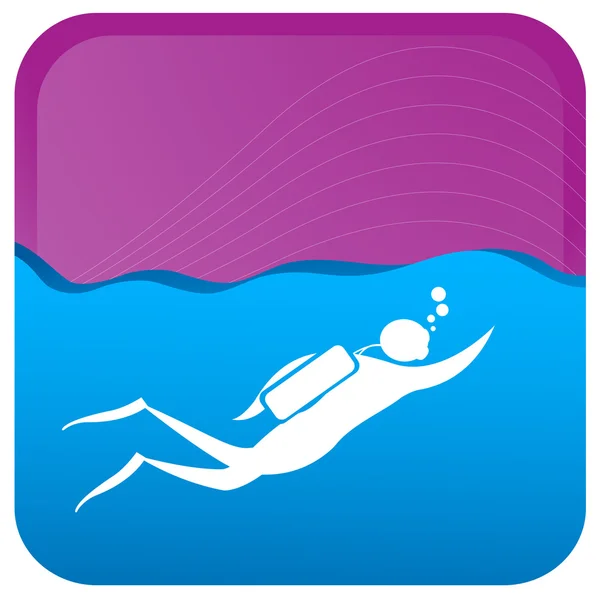Immersioni subacquee — Vettoriale Stock