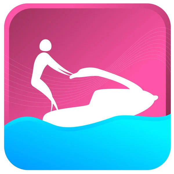 Jet Ski - водные виды спорта — стоковый вектор