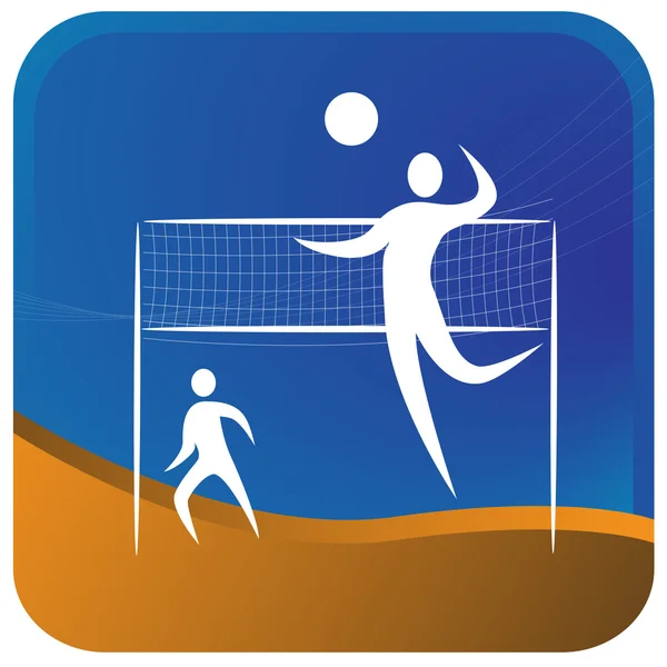 Volley balspel — Stockvector