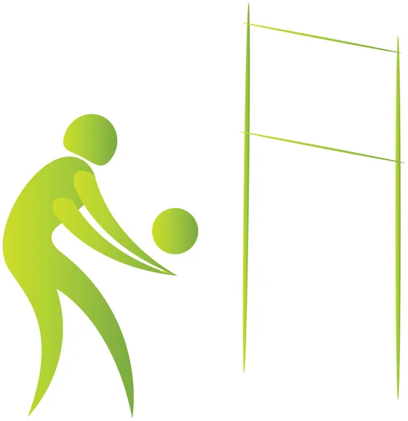Jeu de volley ball — Image vectorielle