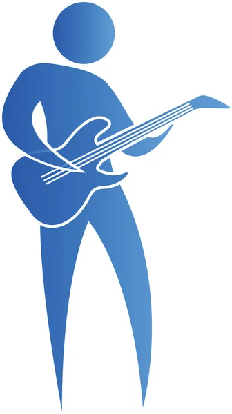Guitariste Musique — Image vectorielle