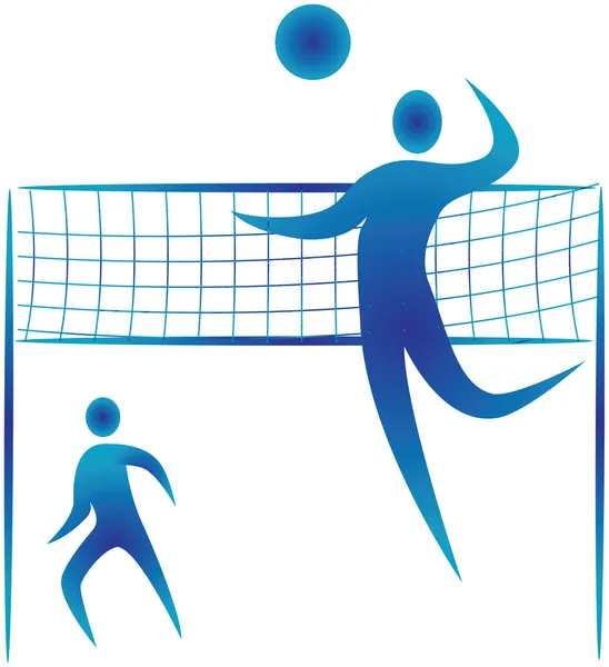 Волейбол м'ячем гру — стоковий вектор