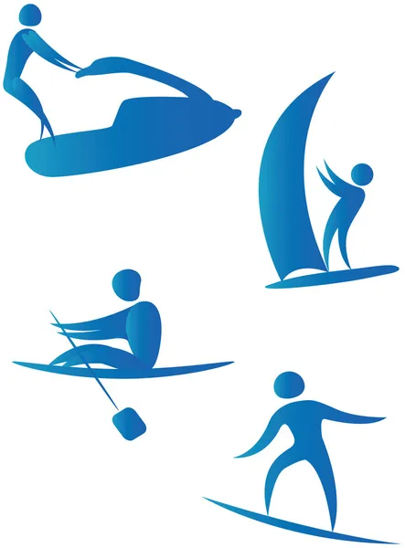Collecte de sports nautiques — Image vectorielle
