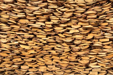 kırsal woodpile arka plan