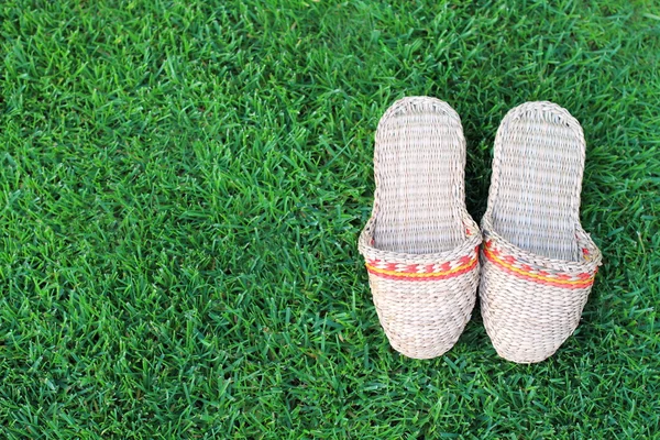 Schoenen uit stro — Stockfoto