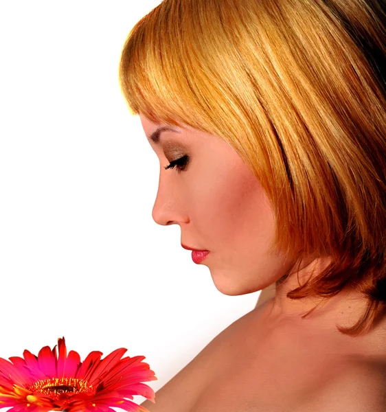 stock image Woman with flower