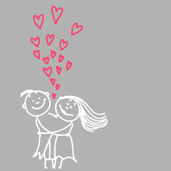 Couple romantique mignon — Image vectorielle
