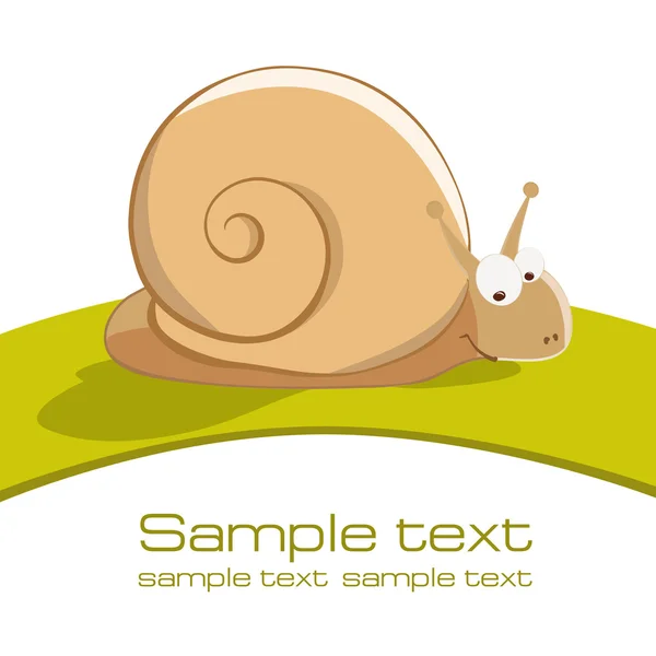 搞笑蜗牛，文本的空间 — 图库矢量图片