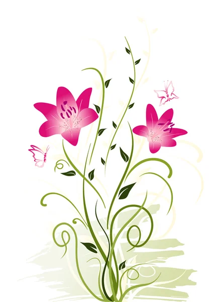 抽象的な花の要素 — ストックベクタ
