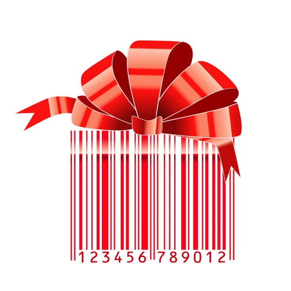 Gift stylized with bar-code — Stock Vector