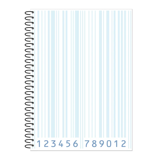 Feuille avec code à barres — Image vectorielle