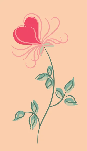 Abstrakte Blume der Liebe — Stockvektor