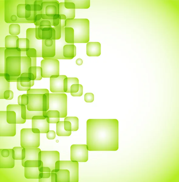 Abstraktní zelené zaoblený čtverec pozadí eps10 — Stockový vektor
