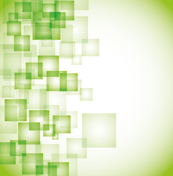 Абстрактный зеленый квадратный фон
