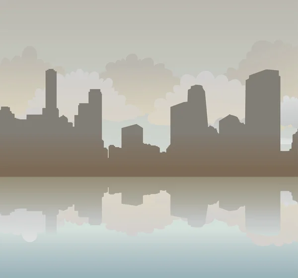 Silhouette de ville — Image vectorielle