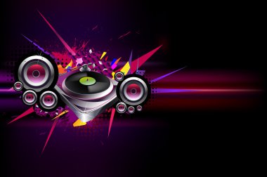 Dj musical poster clipart