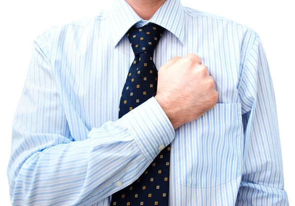 Бізнесмен Адвокат з рукою на серці — стокове фото