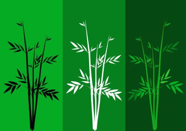 Vector background with the bamboo image clipart