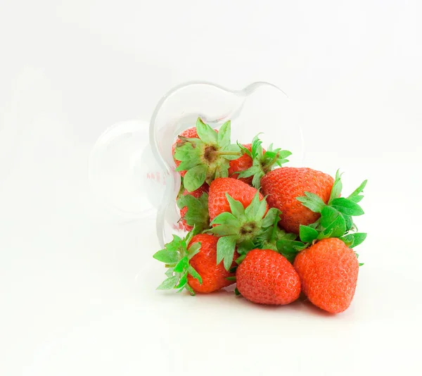 Aardbeien in een glas — Stockfoto