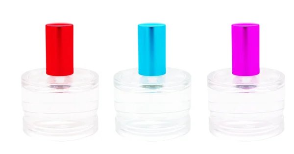 Flaschen mit isolierten Parfüms — Stockfoto