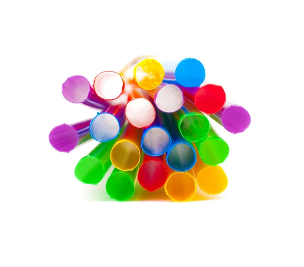 Multi-coloured drinking straws — Stock Photo, Image