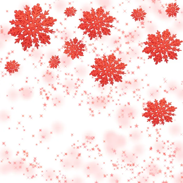 Flocos de neve vermelhos suaves — Fotografia de Stock