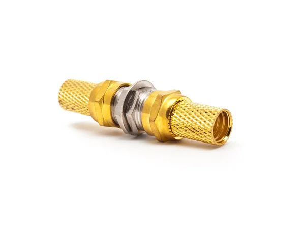 stock image Gilded television connectors