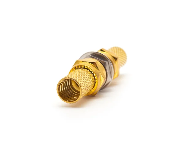 stock image Gilded television connectors