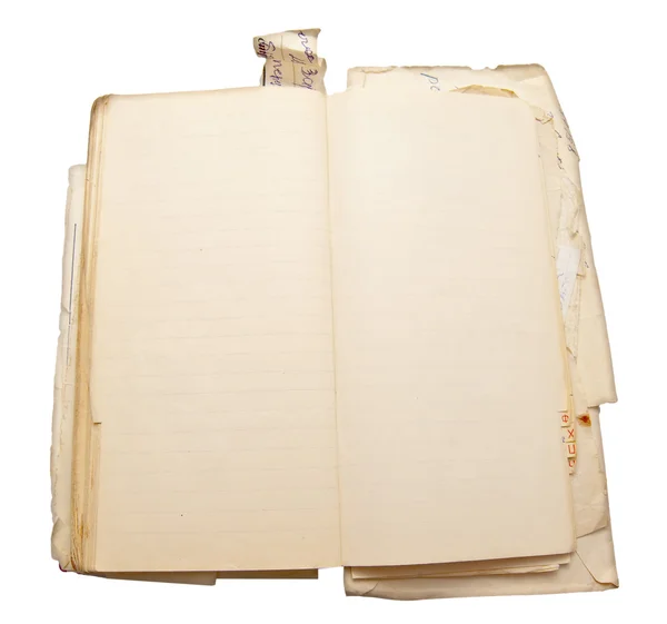 古代のノートブックのノート — ストック写真