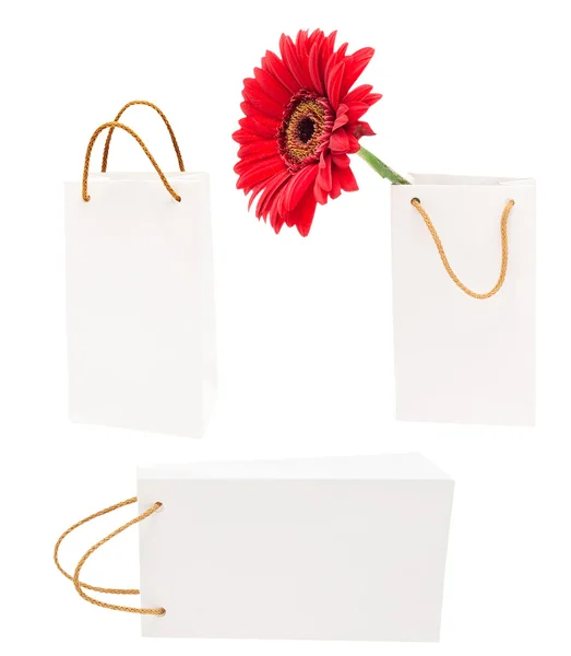 Pacchetti regalo bianchi — Foto Stock