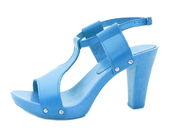 Chaussures élégantes de couleur bleue — Photo