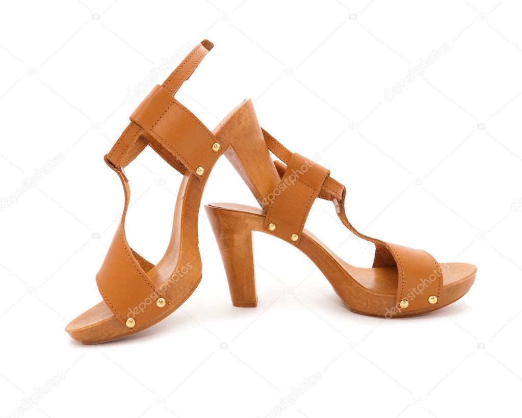 Elegant shoes of orange colour — Stock Photo © yellek #3236149