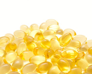 Gelatinous capsules with the cod-liver oil-omega3 clipart