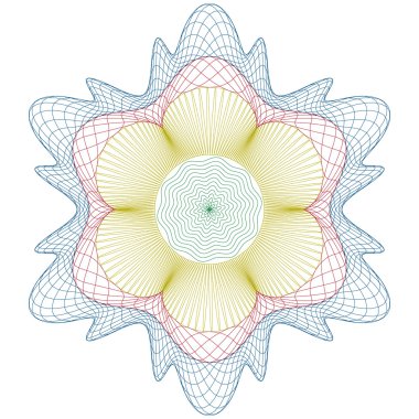 Guilloche rosette clipart