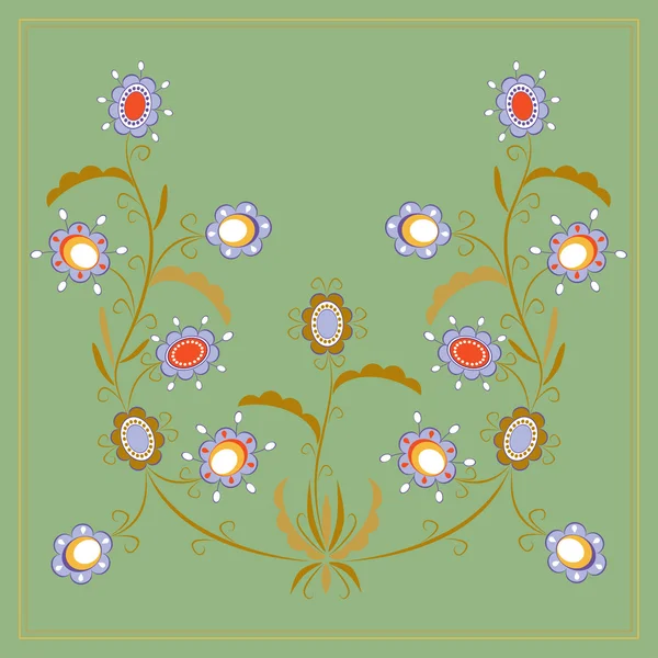 Ornament s elegantní květy — Stockový vektor